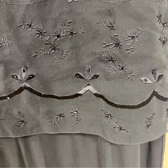 Adrianna Papell silk beaded top jumpsuit with wide leg 10 - Picture 5 of 11